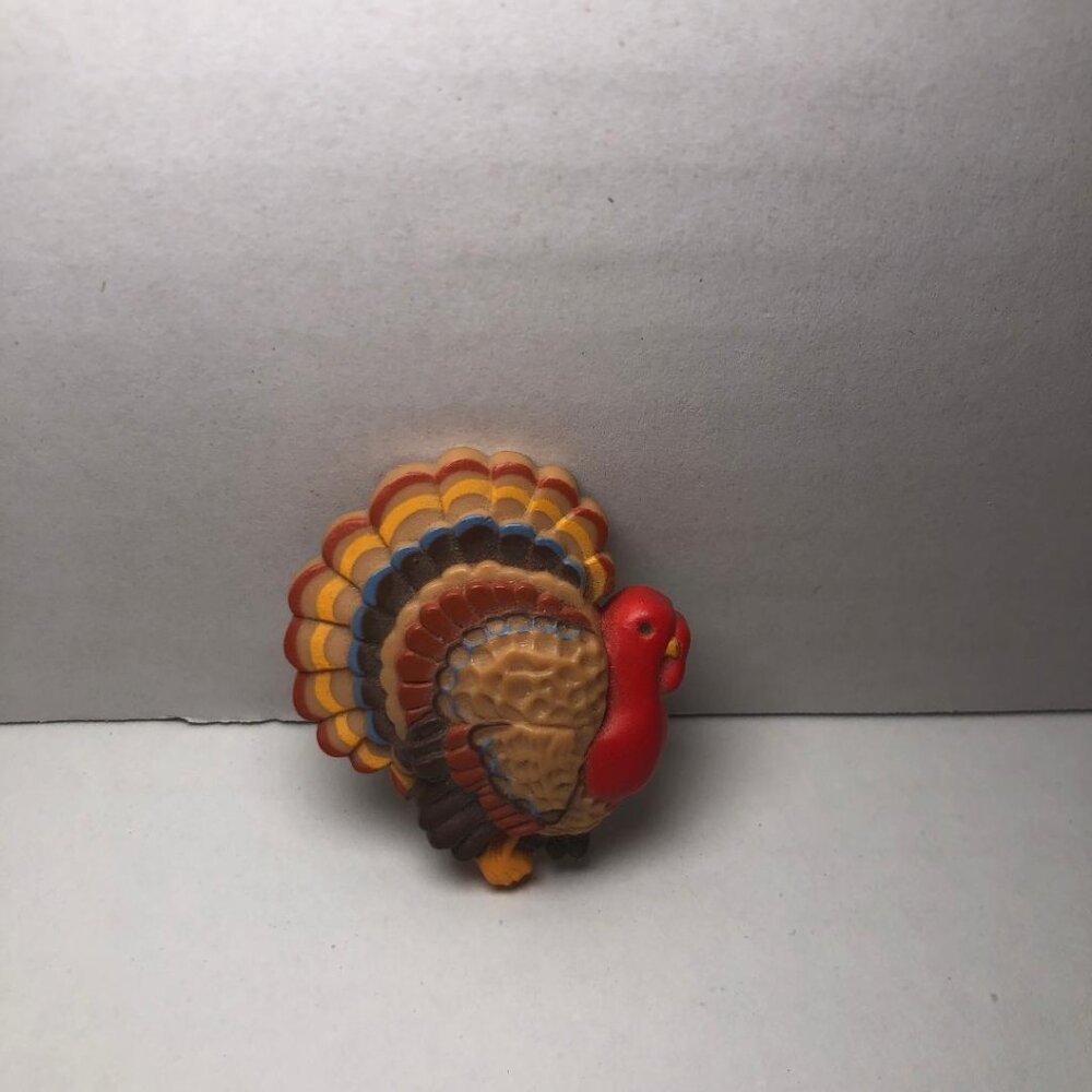Vintage Hallmark Lapel Pin Thanksgiving Turkey Fall Autumn Holiday Brooch